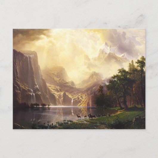 Albert Bierstadt in het Wenskaart van de bergen Briefkaart (Voorkant)