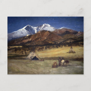 Albert Bierstadt Indian Encampment Briefkaart