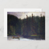 Albert Bierstadt Indian Hunters in Canoe Briefkaart (Voorkant / Achterkant)