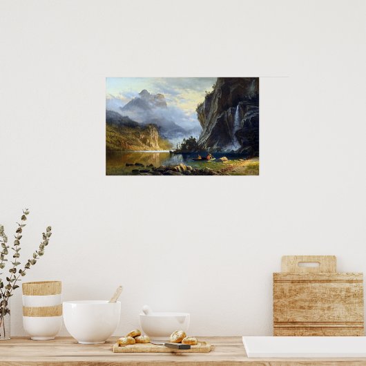 Albert Bierstadt Indians Spear Fishing Poster (Keuken)