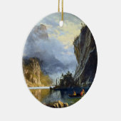 Albert Bierstadt Indians Spear Vist Poster Keramisch Ornament (Rechts)