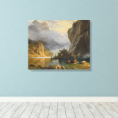 Albert Bierstadt - Indiërs zeggen Gevist Canvas Afdruk (Insitu (Houten vloer))