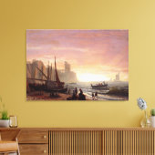 Albert Bierstadt is de Geviste vloot Canvas Afdruk (Insitu (Woonkamer))
