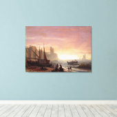 Albert Bierstadt is de Geviste vloot Canvas Afdruk (Insitu (Houten vloer))