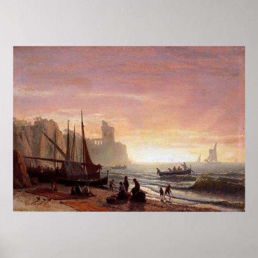 Albert Bierstadt is de Geviste vloot Poster (Voorkant)