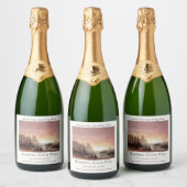 Albert Bierstadt is de Geviste vloot Sparkling Wijnetiket (Flessen)