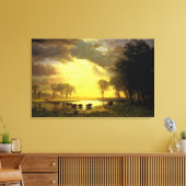 Albert Bierstadt is het Buffalo Trail, 1867 Canvas Afdruk (Insitu (Woonkamer))