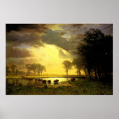 Albert Bierstadt is het Buffalo Trail, 1867 Poster (Voorkant)