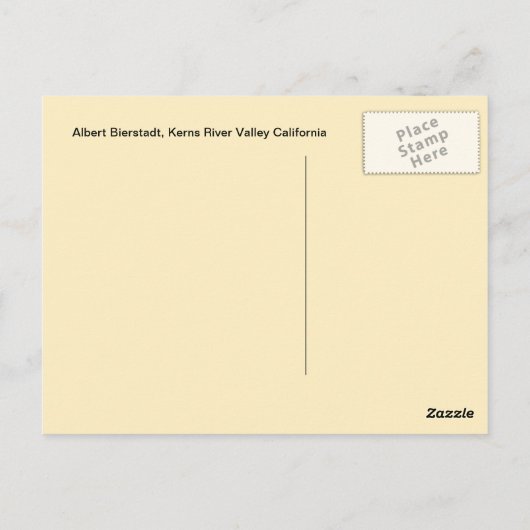 Albert Bierstadt, Kerns River Valley California Briefkaart (Achterkant)