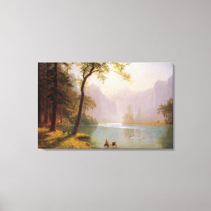 Albert Bierstadt, Kerns River Valley California. Canvas Afdruk