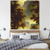 Albert Bierstadt - Kijken naar Yosemite Valley Canvas Afdruk (Insitu (Slaapkamer))