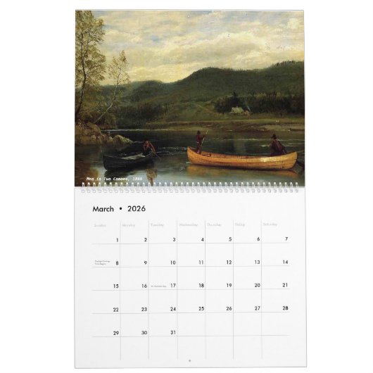 Albert Bierstadt Kunstwerk Kalender (Mar 2026)