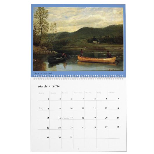 Albert Bierstadt Kunstwerk Kalender (Mar 2026)