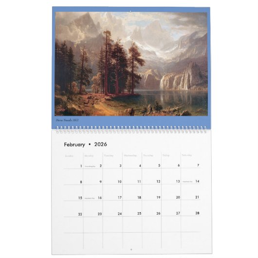 Albert Bierstadt Kunstwerk Kalender (Feb 2026)