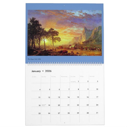 Albert Bierstadt Kunstwerk Kalender (Jan 2026)