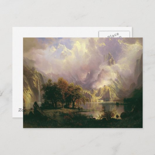 Albert Bierstadt - Landschap Rocky Mountain Briefkaart (Voorkant / Achterkant)