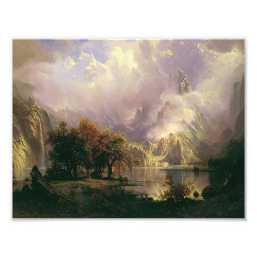 Albert Bierstadt - Landschap Rocky Mountain Foto Afdruk (Voorkant)
