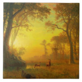 Albert Bierstadt Light in Forest Tegeltje (Voorkant)