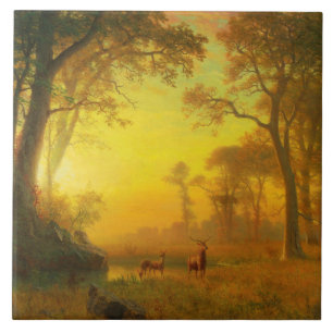Albert Bierstadt Light in Forest Tegeltje