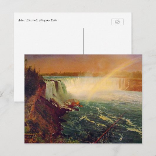 Albert Bierstadt, Niagara-Herfsten. Briefkaart (Voorkant / Achterkant)