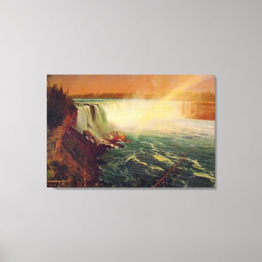 Albert Bierstadt, Niagara-Herfsten. Canvas Afdruk (Voorkant)