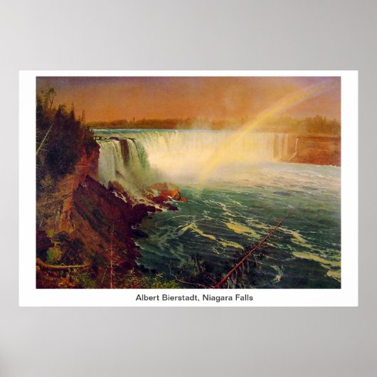 Albert Bierstadt, Niagara-Herfsten. Poster (Voorkant)