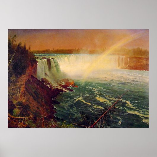 Albert Bierstadt, Niagara-Herfsten. Poster (Voorkant)