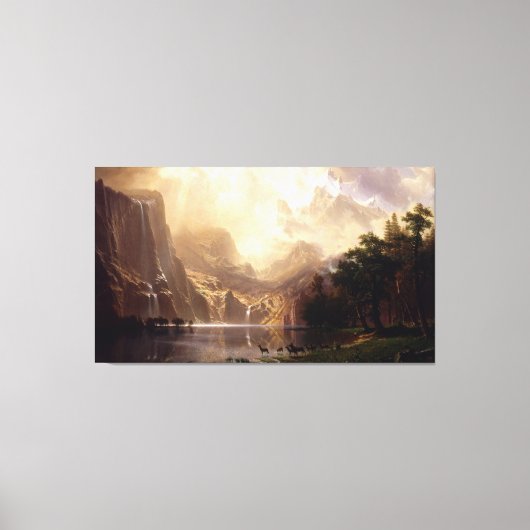 Albert Bierstadt - Onder de Sierra Nevada, Califo Canvas Afdruk (Voorkant)