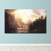 Albert Bierstadt - Onder de Sierra Nevada, Califo Canvas Afdruk (Insitu (Houten vloer))