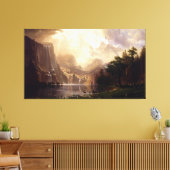 Albert Bierstadt - Onder de Sierra Nevada, Califo Canvas Afdruk (Insitu (Woonkamer))