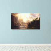 Albert Bierstadt - Onder de Sierra Nevada, Califo Canvas Afdruk (Insitu (Houten vloer))