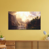 Albert Bierstadt - Onder de Sierra Nevada, Califo Canvas Afdruk (Insitu (Woonkamer))