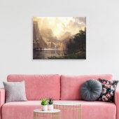 Albert Bierstadt - onder de Sierra Nevada Canvas Afdruk (Insitu (Woonkamer))