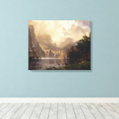 Albert Bierstadt - onder de Sierra Nevada Canvas Afdruk (Insitu (Houten vloer))