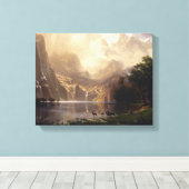 Albert Bierstadt - onder de Sierra Nevada Canvas Afdruk (Insitu (Houten vloer))