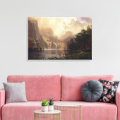 Albert Bierstadt - onder de Sierra Nevada Canvas Afdruk (Insitu (Woonkamer))