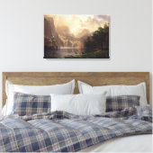 Albert Bierstadt - onder de Sierra Nevada Canvas Afdruk (Insitu (Slaapkamer))