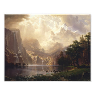 Albert Bierstadt - onder de Sierra Nevada Foto Afdruk