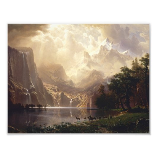 Albert Bierstadt - onder de Sierra Nevada Foto Afdruk (Voorkant)