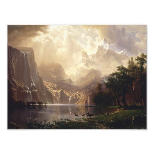 Albert Bierstadt - onder de Sierra Nevada Foto Afdruk (Voorkant)