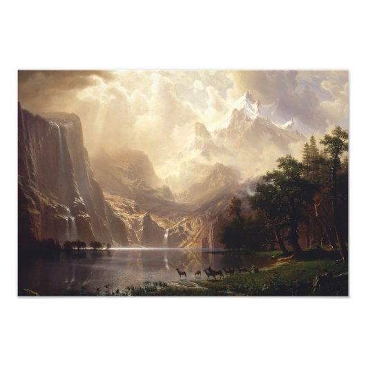 Albert Bierstadt - onder de Sierra Nevada Foto Afdruk (Voorkant)