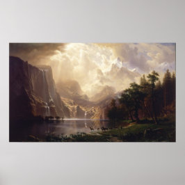 Albert Bierstadt - onder de Sierra Nevada Poster