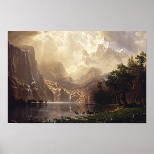 Albert Bierstadt - onder de Sierra Nevada Poster (Voorkant)