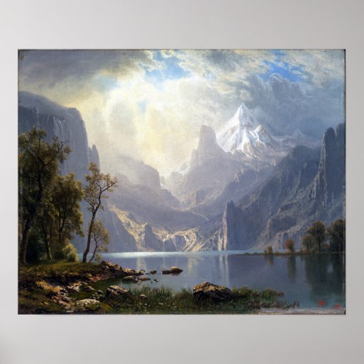 Albert Bierstadt op het meer van Sierras Tahoe Poster (Voorkant)