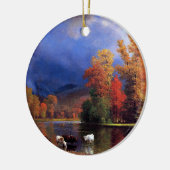 Albert Bierstadt - Over de Saco, mooie kunst, Keramisch Ornament (Links)