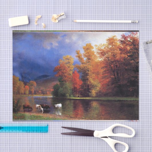 Albert Bierstadt - over de Saco Tissuepapier (Craft)