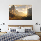 Albert Bierstadt over de Yosemite Valley Canvas Afdruk (Insitu (Slaapkamer))