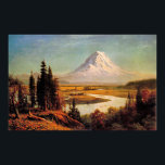 Albert Bierstadt painting, Mount Rainier, Poster<br><div class="desc">Mount Rainier, famous painting by Albert Bierstadt.</div>