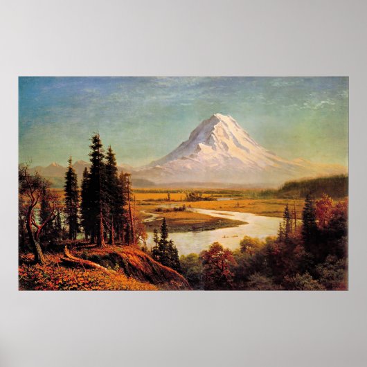 Albert Bierstadt painting, Mount Rainier, Poster (Voorkant)