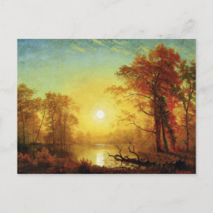 Albert Bierstadt painting, Sunrise Briefkaart